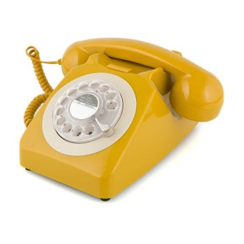 GPO Retro 746 Rotary Telephone - Mustard