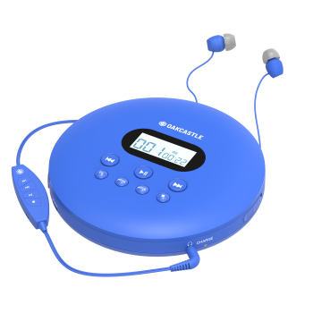 Majority Oakcastle CD100 Bluetooth Portable CD Player - Blue