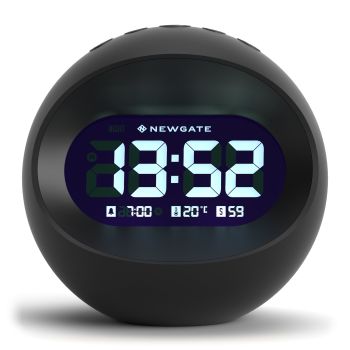 Newgate Centre Of The Earth Lcd Alarm Clock Black