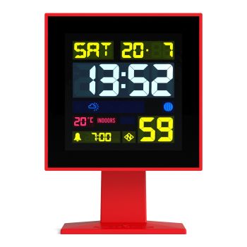 Newgate Monolith Lcd Alarm Clock Fire Engine Red