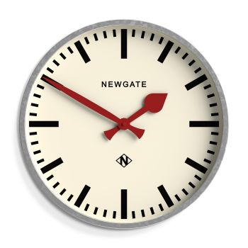 Newgate Universal Wall Clock Railway Dial Galvanised