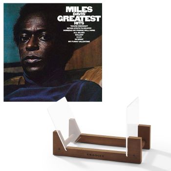 Miles Davis Greatest Hits Vinyl Album & Crosley Record Storage Display Stand