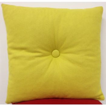 Button Mustard Yellow Pre Filled 40x40cm Cushion or Chair pad