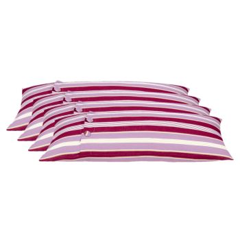 Pack of 4 Coste Fuchsia 35x70cm Multicoloured Striped Cushion Cover