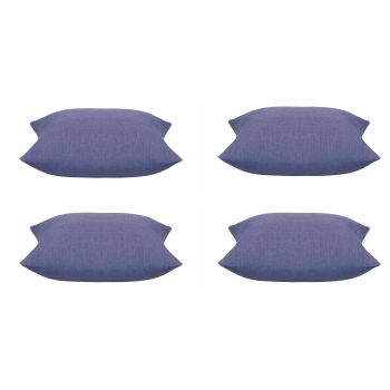 Pack of 4 Elements Indigo Blue Base Colour Square Cushion Covers