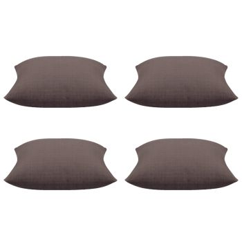 Pack of 4 Elements Stone Brown Solid Base Colour Square Cushion Covers