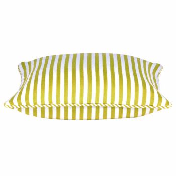 Dandi Mustard Yellow & White Striped Cushion Cover 40x40cm