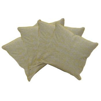 Pack of 4 Azuk Mustard Yellow & Grey 50cm x 50cm Cushion Covers