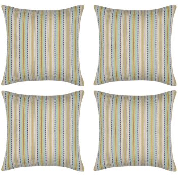 Pack of 4 Finn Yellow Multicoloured Retro Cushion Cover