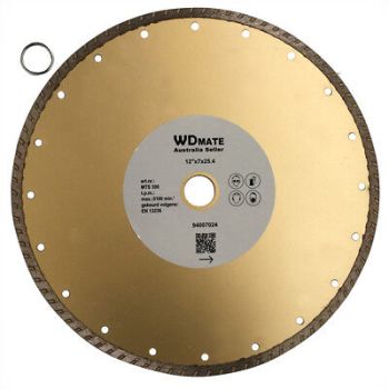 300mm Diamond Dry Wet Turbo Saw Disc Cutting Blade 7*3mm Wheel 12" 25.4/22.23mm