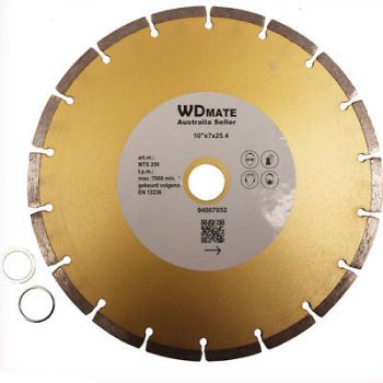 254mm Dry Diamond Cutting Saw Segmented Disc Blade 7*3mm Wheel 10" 25.4/22.3mm