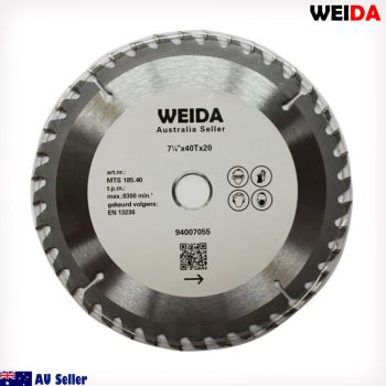 185mm Wood Circular Saw Blade Cutting Disc 7-1/4â€ 40T Bore 20/16mm 2.2mm Kerf