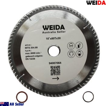 2x 254mm 80T Wood Circular Saw Blade Cutting Disc 10" 30/25.4mm K2.8mm Timber