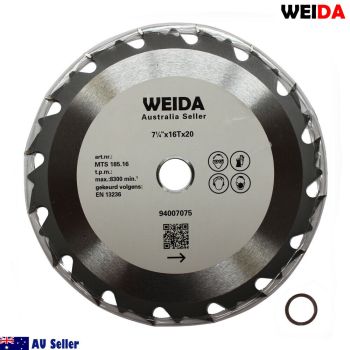 185mm Wood Circular Saw Blade Cutting Disc 7-1/4â€ 16T Bore 20/16mm Quality