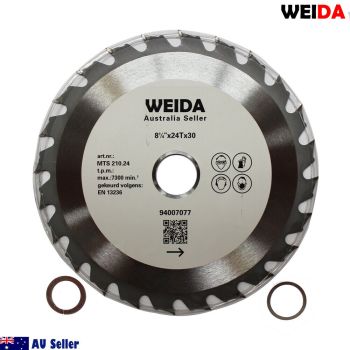 2x 210mm 24T Wood Circular Saw Blade Cutting Disc 8-1/4â€ Bore30/25.4/22.23mm Cut