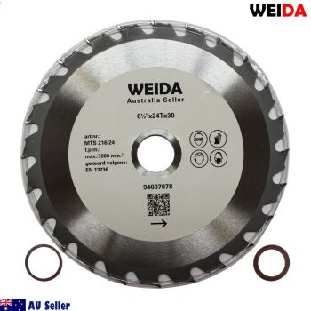 216mm Wood Circular Saw Blade Cutting Disc 8-1/2â€ 24T Bore 30/25.4/22.23mm