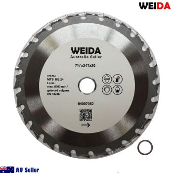 185mm Wood Circular Saw Blade Cutting Disc 7-1/4â€ 24T Bore 20/16mm 2.2mm Kerf