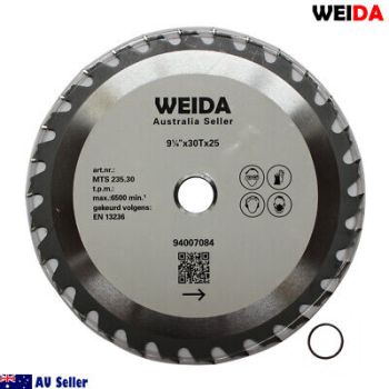 235mm Wood Circular  Cutting Disc Saw Blade9-1/4â€ 30T Bore 25/22.23mm 2.2mm K