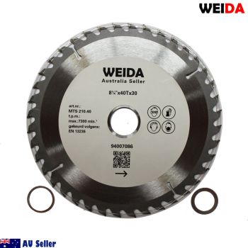 210mm Wood Circular Saw Blade Cutting Disc 8-1/4â€ 40T Bore 30/25.4mm 2.5mm K