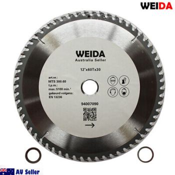 2x 300mm Wood Circular CuttingSaw Blade  12â€™â€™ 60T Bore 30/25.4/22.2mm Kerf 3.2mm