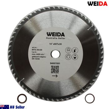 350mm Wood Circular Saw Blade Cutting Disc 14â€™â€™ 60T Bore 30/25.4/22.23mm K 3.5mm