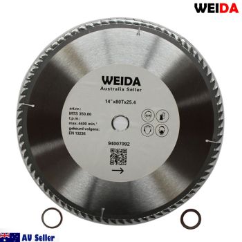 350mm Wood Circular Saw Blade Cutting Disc 14â€™â€™ 80T Bore 25.4/22.23mm K 3.5mm