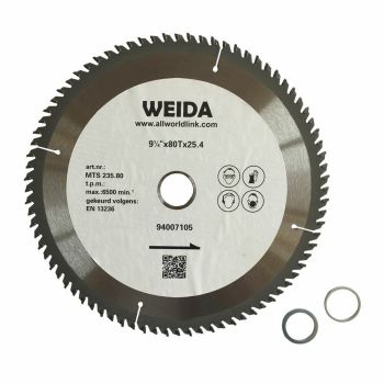 2x 235mm Wood Circular Saw Blade Cutting Disc ATB 9-1/4" 80T Bore 25.4/22.23 K.