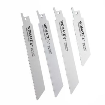 Reciprocating Saw Blade Set 8pc Soft Metal 100/150mm 4/6â€ 14/18/24TPI Bimetal WD