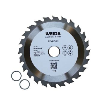 210mm Wood Circular Saw Blade Cutting Disc 8-1/4â€ 24T Bore 30/22.23mm ATB K 2.2M