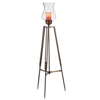 Tripod Candle Holder Floor Stand with Glass Globe Lamp