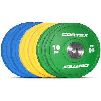 CORTEX 90kg Competition Bumper Plates Set