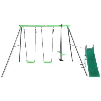 Lifespan Kids Hurley 2 Metal Swing Set with Slide