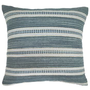 Blue/white woven cushion 45x45 cm