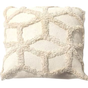 White woven cushion cover 45x45cm