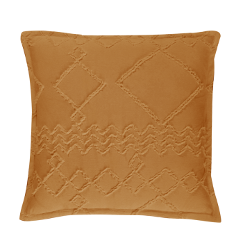 TUFTED MICROFIBRE SUPER SOFT CUSHION COVER-CARAMEL