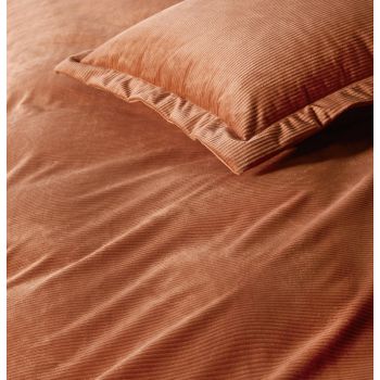 Corduroy Velvet Queen Bed Quilt Cover Set-Bronze