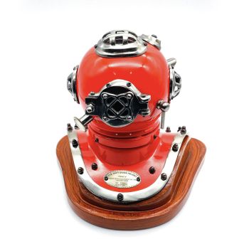 US Navy Mark V Diving Helmet Miniature 230mm - Red