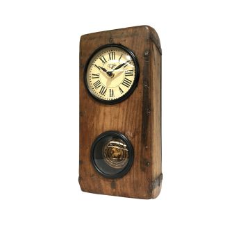 Wall Clock - Brick Mould With Pendulum