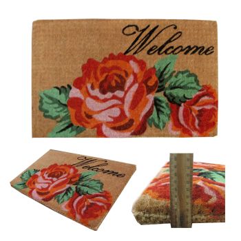 Extra Thick Flower Premium Coir Door Mat 