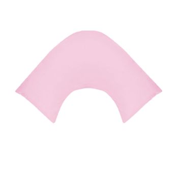 280TC Polyester Cotton V Shape Pillowcase Pink