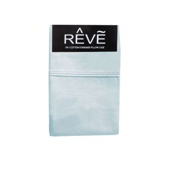 Pair of Reve 100% Cotton Standard Pillowcases 48 x 74 cm Solid Light Blue