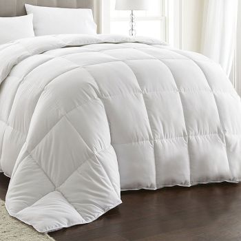 Machine Washable 80% WHITE GOOSE DOWN 20% Feather Quilt King 