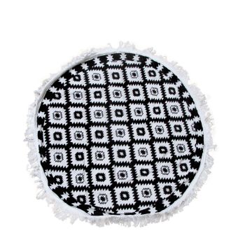 Aztec 100% Cotton Round Beach Towel 