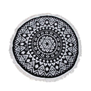 Ezra Hexagon 100% Cotton Round Beach Towel 