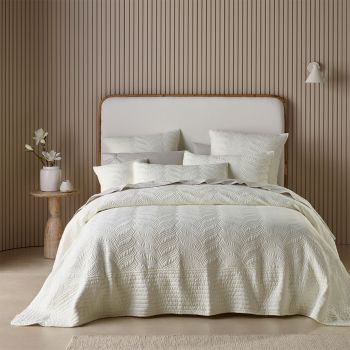 Bianca Kamala Cream Embossed Bedspread Set King Single