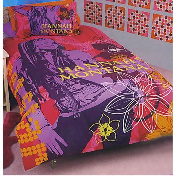 Disney Hannah Montana Purple Quilt Cover Set Single