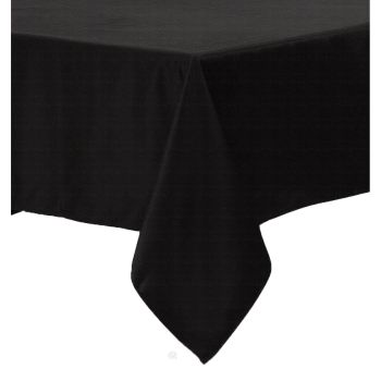 Polyester Cotton Tablecloth Black 160 x 310 cm