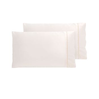 Accessorize 300TC Deluxe Essentials Satin Standard Pillowcases Cream