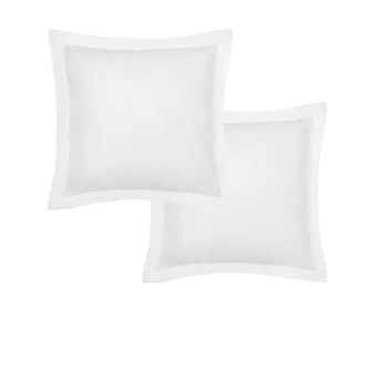 Accessorize Pair of White Tailored Hotel Deluxe Cotton European Pillowcases