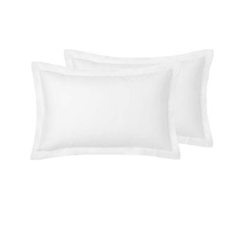 Accessorize Pair of White Tailored Hotel Deluxe Cotton Standard Pillowcases